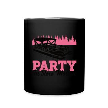 Pontoon Queen -Boat Pontoon -Women - Full Colour Mug - black - Front