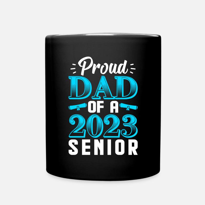 Lustige Stolzer Vater Eines Abschlussgeschenks - Tasse einfarbig - Schwarz