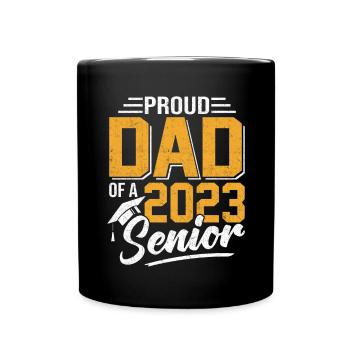 Lustige Stolzer Vater Eines Abschlussgeschenks - Tasse einfarbig - Schwarz - Vorne