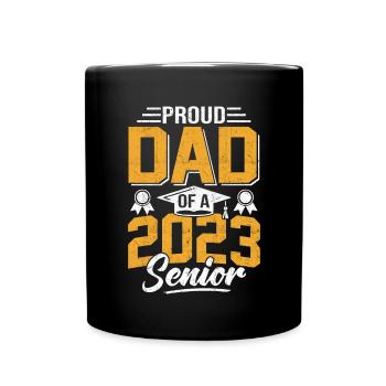 Lustige Stolzer Vater Eines Abschlussgeschenks - Tasse einfarbig - Schwarz - Vorne