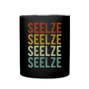 Seelze City Retro Vintage - Full Colour Mug - black - Front