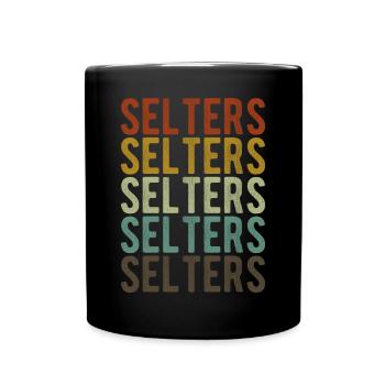 Selters Town Retro Vintage - Full Colour Mug - black - Front