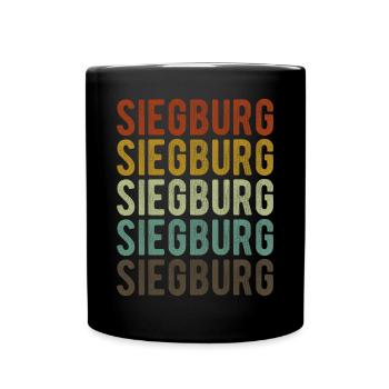 Siegburg Stadt Retro Vintage - Tasse einfarbig - Schwarz - Vorne