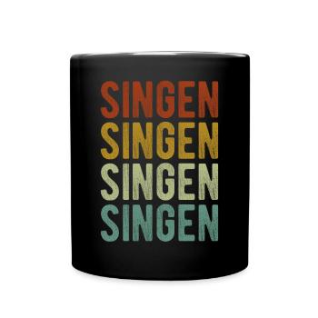 Singing City Retro Vintage - Full Colour Mug - black - Front