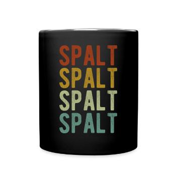Spalt Stadt Retro Vintage - Tasse einfarbig - Schwarz - Vorne