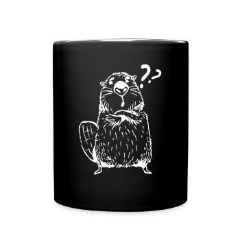 Contours de castor - Drôle de castor - Mug uni - noir - Devant