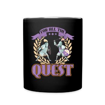 For All The Quest - Larping - Full Colour Mug - black - Front
