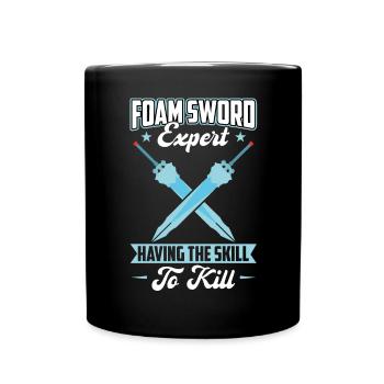 Foam Sword Expert - Larping - Tasse einfarbig - Schwarz - Vorne