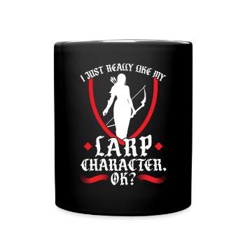 I Like My Larp Character - Larping - Full Colour Mug - black - Front
