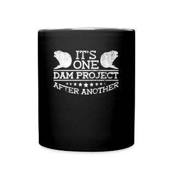 Biber Spruch Handwerker Hobby - Lustiger Biber - Tasse einfarbig - Schwarz - Vorne