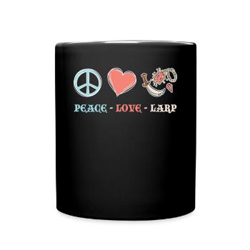 Paix. Amour. Larp. - Larping - Mug uni - noir - Devant