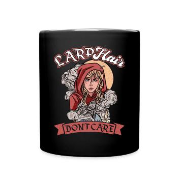 Larp Hair - Don’t Care - Larping - Mug uni - noir - Devant