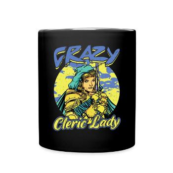 Crazy Cleric Lady - Larping - Tasse einfarbig - Schwarz - Vorne