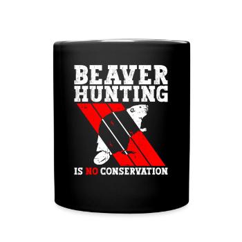 Beaver animal welfare animal rights activist rodent - Full Colour Mug - black - Front