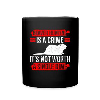 Beaver animal welfare animal rights activist rodent - Full Colour Mug - black - Front