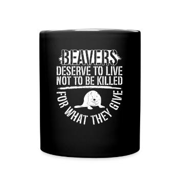 Beaver animal welfare animal rights activiste rongeur - Mug uni - noir - Devant