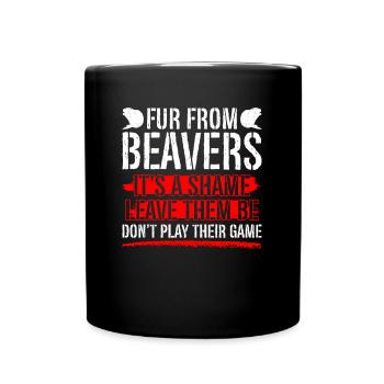 Beaver animal welfare animal rights activist rodent - Full Colour Mug - black - Front