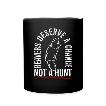 Beaver animal welfare animal rights activist rodent - Full Colour Mug - black - Front