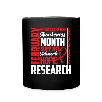 Heart disease - Full Colour Mug - black - Front