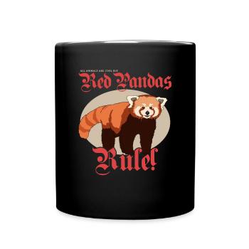 Panda roux | Pandas roux Panda Rouge Cadeau - Mug uni - noir - Devant