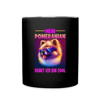 Hunde Spruch Pomeranian Design für Hundeliebhaber - Tasse einfarbig - Schwarz - Vorne