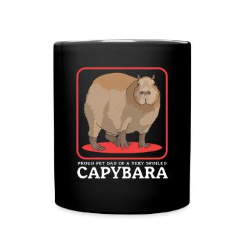 Capybara Dad Capybaras Capybaras Capybara Gift - Full Colour Mug - black - Front