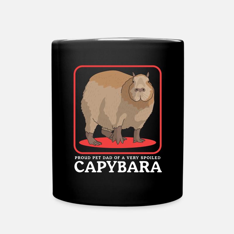 Capybara Dad Capybaras Capybaras Capybara Gift - Full Colour Mug - black