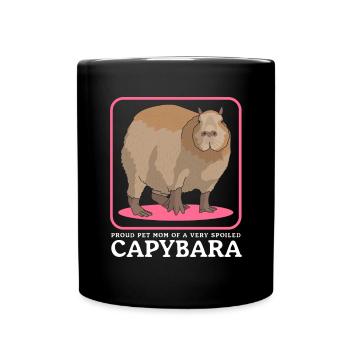 Capybara Mom Capybaras Capybaras Capybara Gift - Full Colour Mug - black - Front