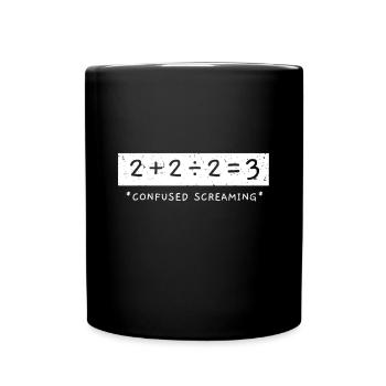 Additionsdivisionssubtraktion entspricht mathematischem Lernen - Tasse einfarbig - Schwarz - Vorne