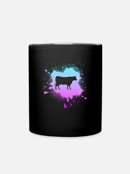 Kuh - Tasse einfarbig - Schwarz