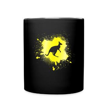 Känguru - Tasse einfarbig - Schwarz - Vorne
