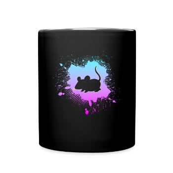 Maus - Tasse einfarbig - Schwarz - Vorne