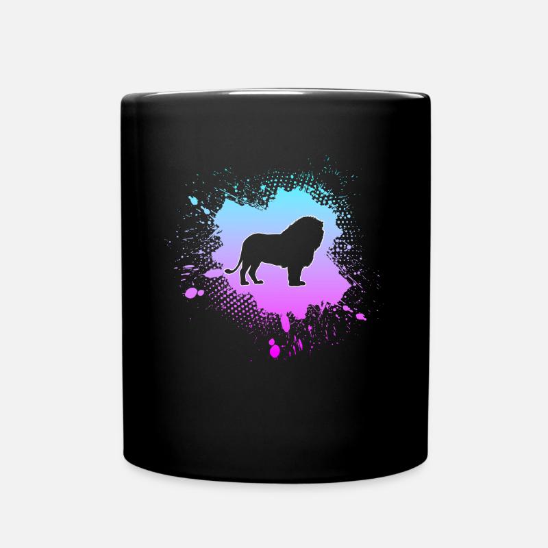 Lion - Full Colour Mug - black