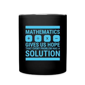 Les mathématiques nous donnent de l’espoir Cadeau drôle mignon, Math Lov - Mug uni - noir - Devant