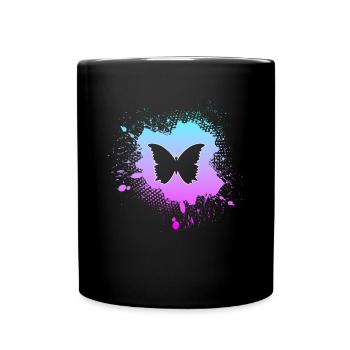 Papillon - Mug uni - noir - Devant