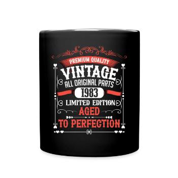 1983 Année de naissance Né Anniversaire Vintage - Mug uni - noir - Devant