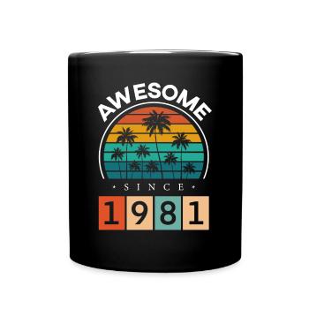 1981 Anniversaire Naissance Année de naissance millésime - Mug uni - noir - Devant