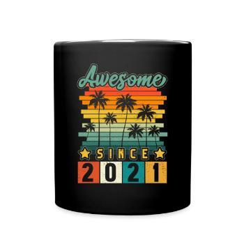 2021 Anniversaire Naissance Année de naissance millésime - Mug uni - noir - Devant