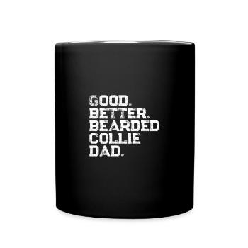 Collie barbu - Mug uni - noir - Devant