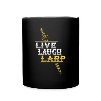 LARP RPG Rollenspieler - Tasse einfarbig - Schwarz - Vorne