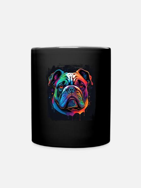Bulldog Hunde Spruch Bulldog Besitzer - Enfärgad mugg - svart