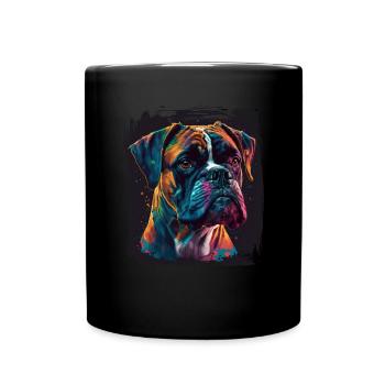 Dog Saying Boxer Design for Dog Lovers - Full Colour Mug - black - Front