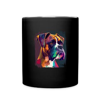 Dog Saying Boxer Design for Dog Lovers - Full Colour Mug - black - Front