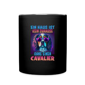 Hunde Spruch Cavalier Spaniel für Hundeliebhaber - Tasse einfarbig - Schwarz - Vorne