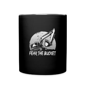 Crane operator design for excavator operators and construction workers - Full Colour Mug - black - Front