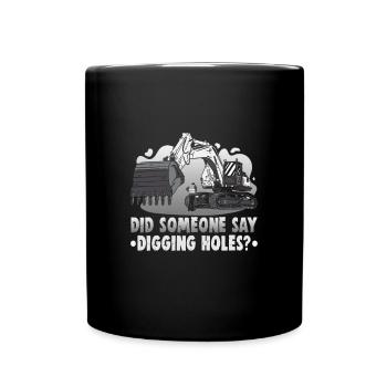 Crane operator design for excavator operators and construction workers - Full Colour Mug - black - Front