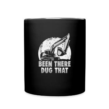 Kranführer Design für Baggerfahrer und Bauarbeiter - Tasse einfarbig - Schwarz - Vorne