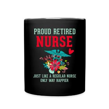Geschenke für pensionierte Krankenschwestern, genau wie normale Krankenschwestern W - Tasse einfarbig - Schwarz - Vorne
