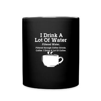 Kaffee Koffein Espresso Barista Geschenk - Tasse einfarbig - Schwarz - Vorne
