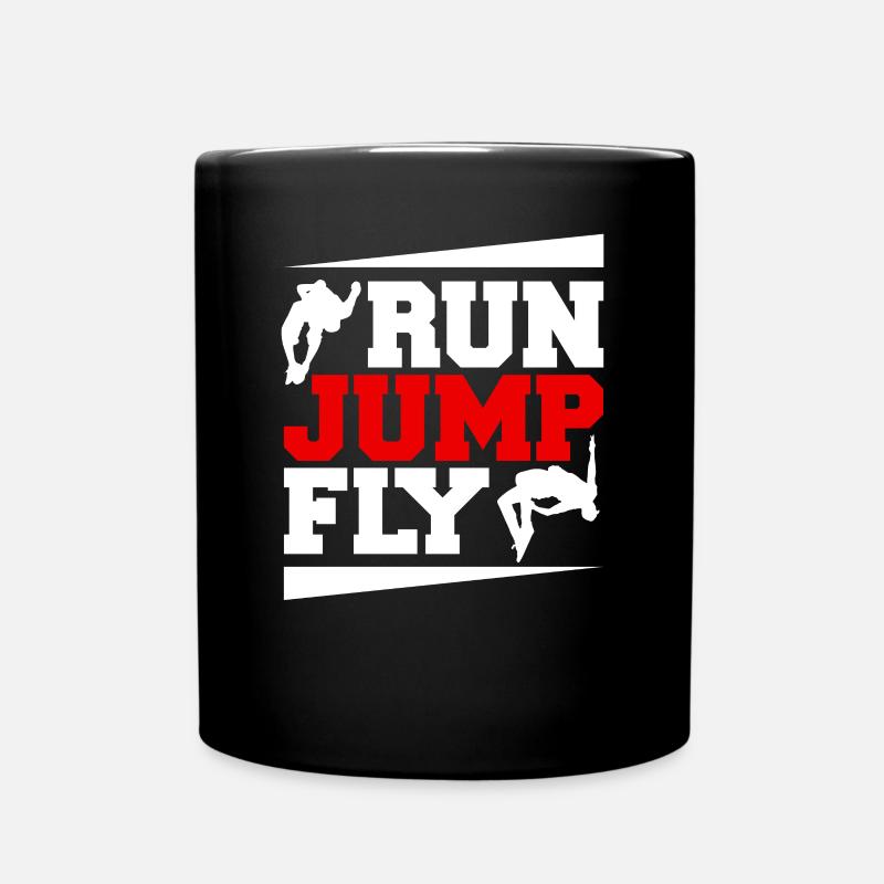 Funny Parkour Runner Freerunner Gift - Full Colour Mug - black